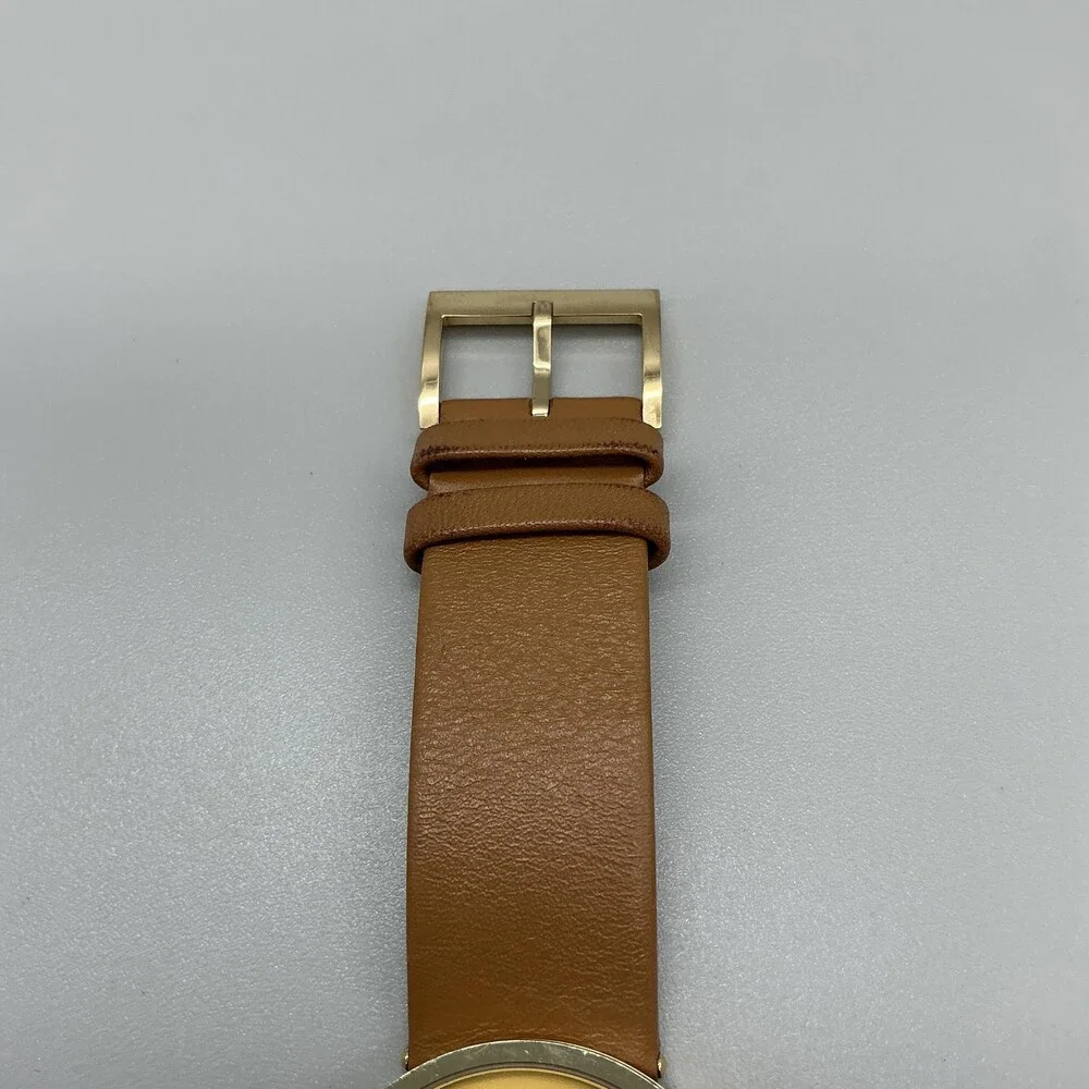 Tory Burch TBW4040 Womens Watch 36mm Multicolor Dial Gold Brown Leather New Batt